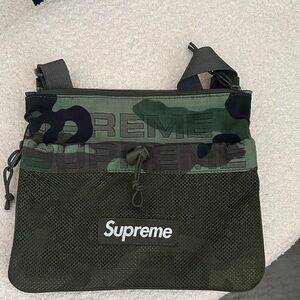 Supreme Camouflage Green Messenger Bag